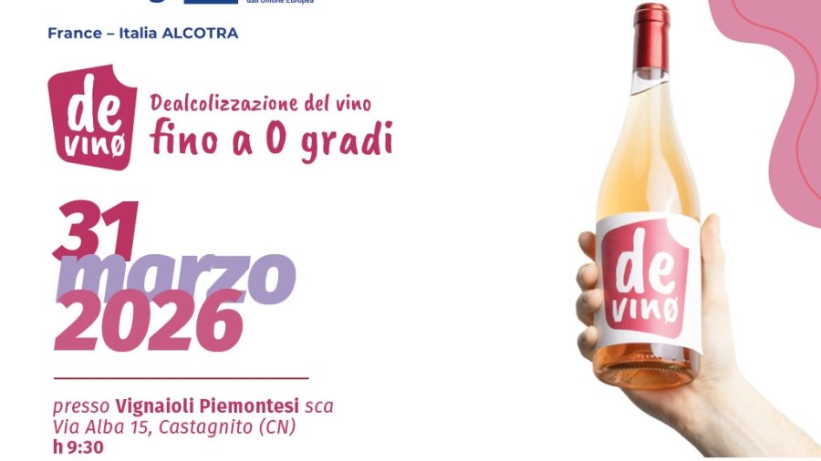 Nasce DEVIN0: il progetto transfrontaliero Italia– Francia coordinato da Apro Formazione con  Vignaioli Piemontesi, Crea e Centre du Rosè sulla dealcolizzazione del vino fino a 0 gradi